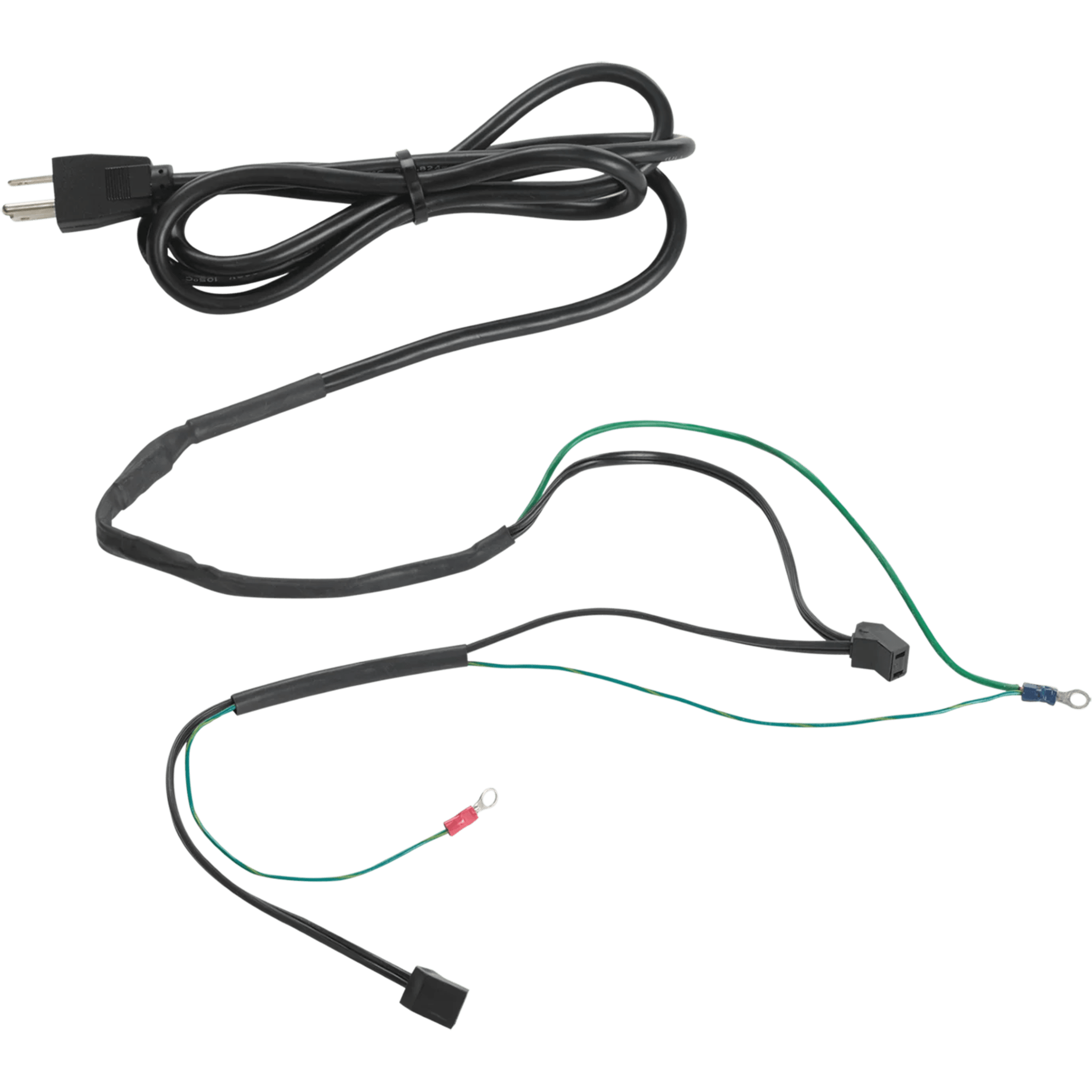 Fan Cord con Termostato Integrado / 1.8 m (5.9 ft) / 115V / 10A / Cobre / Negro / 2 Conectores para Ventiladores