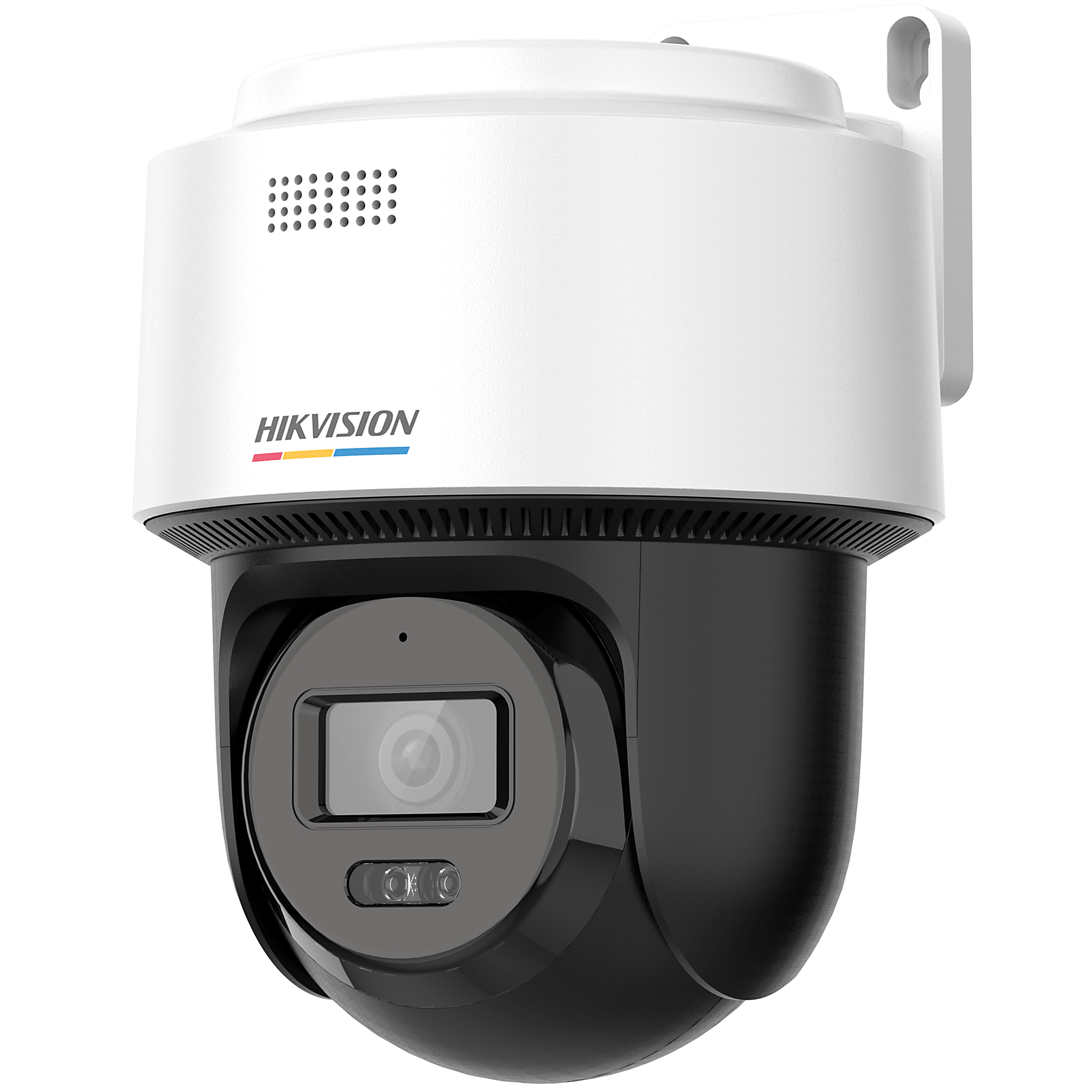 [ColorVu + Dual Light] Cámara Exterior PT TurboHD 3K  / Audio Bidireccional y Sirena / Luz Blanca 40 m / IP66 / -30°C a 60°C / Material Plástico