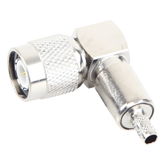 Conector TNC Macho en Ángulo Recto para Cable RG-58/U, LMR-195 Níquel/ Oro/ Teflón.â€‹