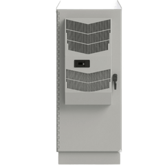 Gabinete para Exterior Tipo 4X Doble Puerta de 43 UR / Aluminio Soldado / 2134 x 762 x 1118 mm (84 x 30 x 44 in) / Exterior IP66 / Montaje Almohadilla / Aire de Precisión / Gris RAL 7035