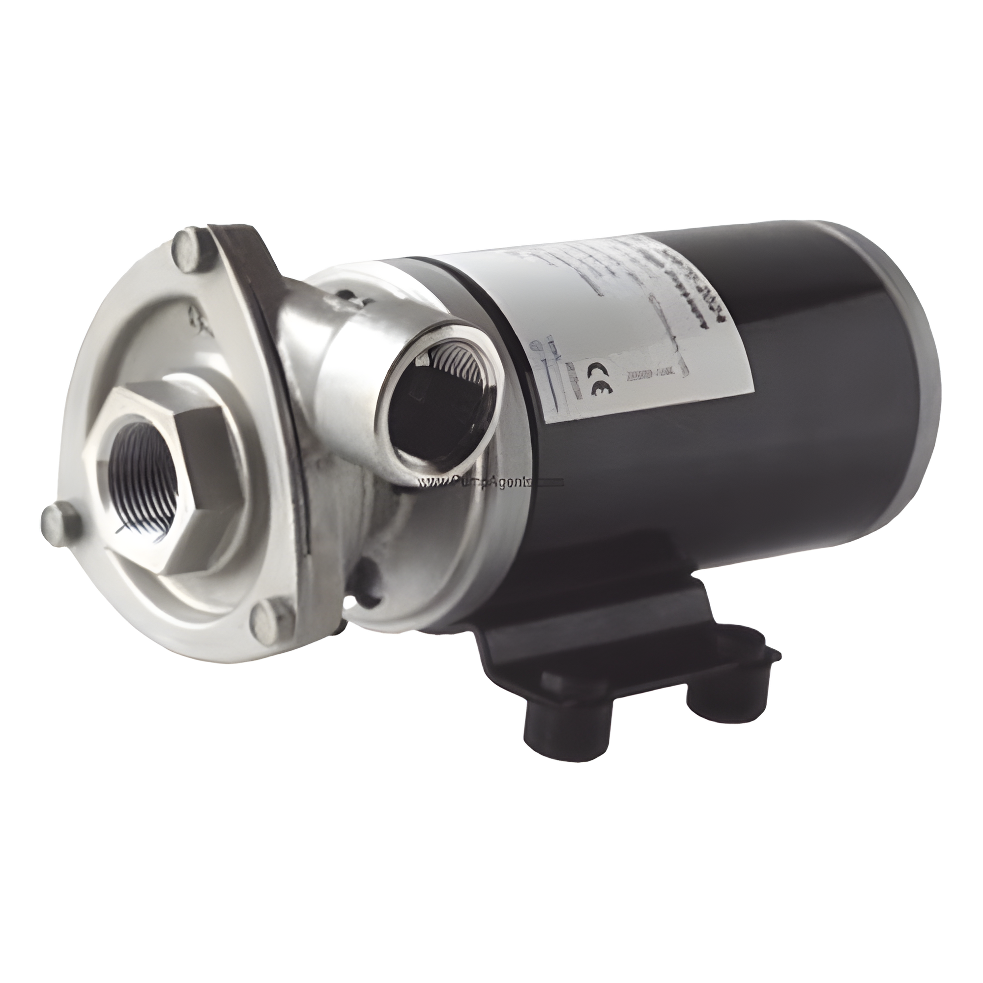 Bomba centrifuga Cyclone de alta presión a 12 Vcd, caudales de 21 GPM, presión máxima de 17 psi, en acero inoxidable