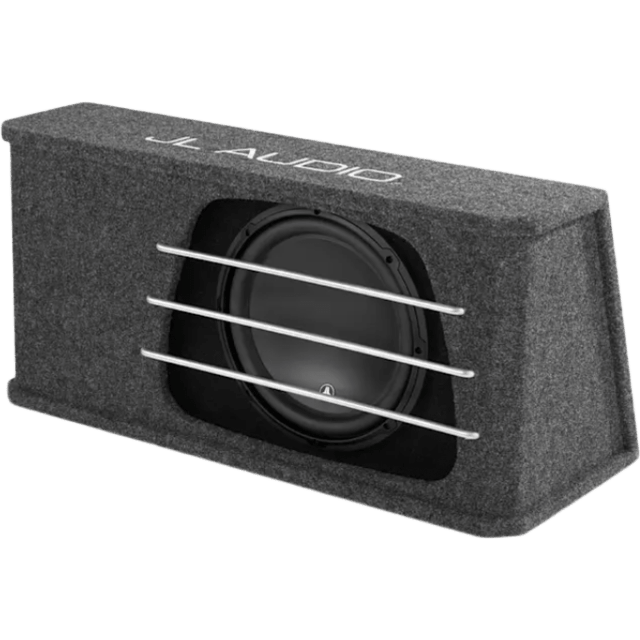 Subwoofer para Coche con Caja / 12″ (30.5 cm) / W3v3 / 500 W RMS / Impedancia 2 &Omega; / H.O. Wedge con Puertos de Ranura / Rejillas de Aluminio Incluidas / Terminal de Conexión de 5 Vías