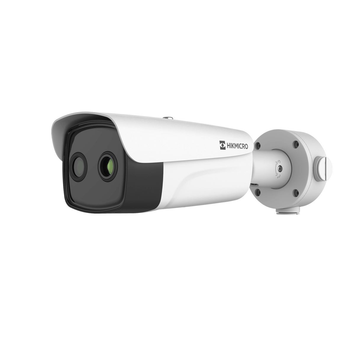 (HIKMICRO) Bala IP Bi-Espectral / Térmica 25 mm (384 X 288 ) / Óptico 12.4 mm (4 Megapixel) / 100 mts IR / IP67 / PoE / VCA 3.0 / NEMA 4X / Termométrica / Detección de Temperatura y Fuego / Micro SD