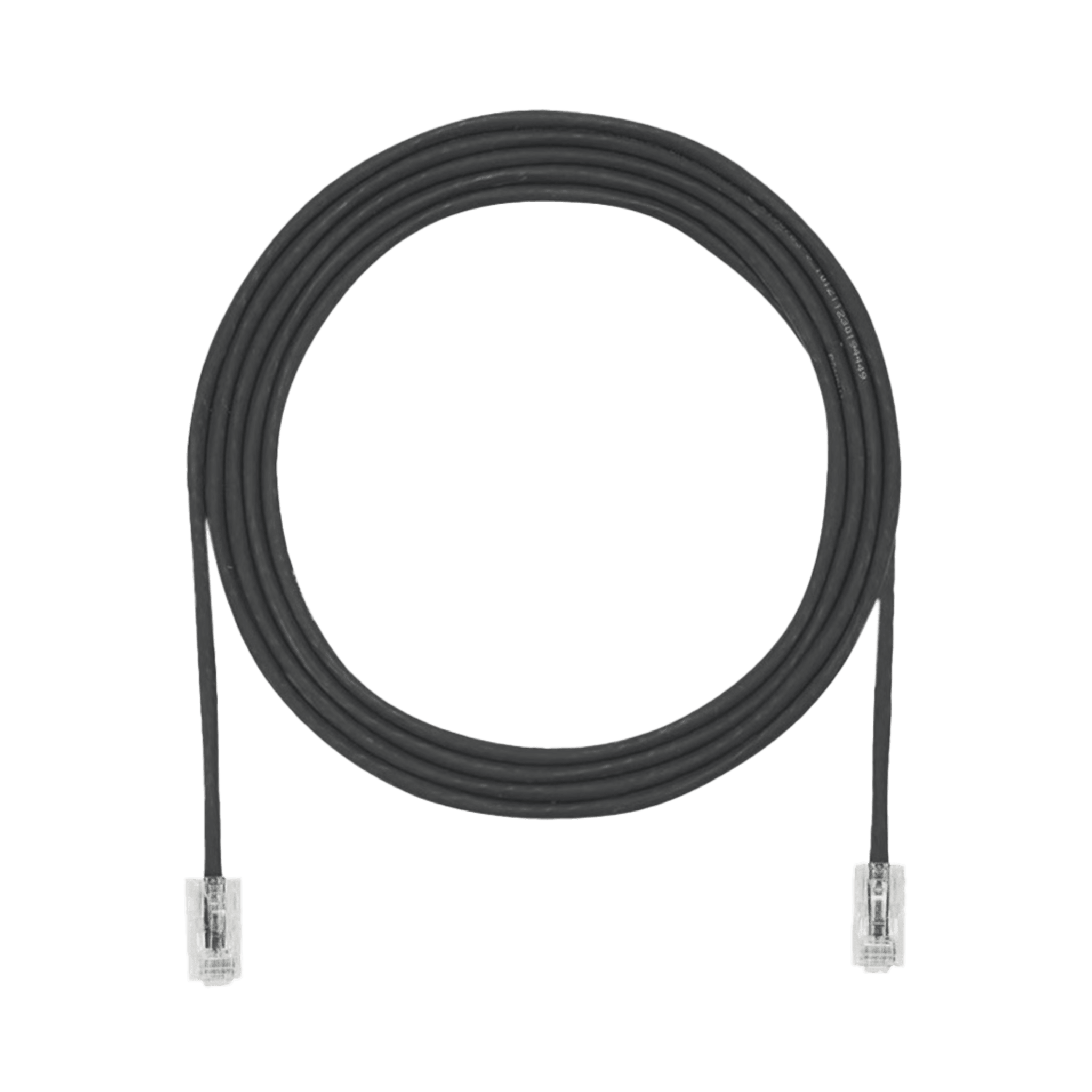 Cable de Parcheo UTP Cat6A, CM/LSZH, Diámetro Reducido (28AWG), Color Negro, 0.91 Metros (3 Pies)