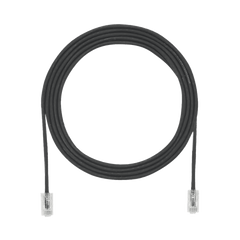 Cable de Parcheo UTP Cat6A, CM/LSZH, Diámetro Reducido (28AWG), Color Negro, 0.91 Metros (3 Pies)