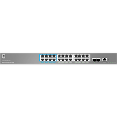 Switch de Red Empresarial L2++ / Serie GWN7800 Pro / 24 Puertos Gigabit PoE 400W / 2 SFP+ / Gestión Cloud GDMS / VLAN 4K / QoS Avanzado / Seguridad Integral