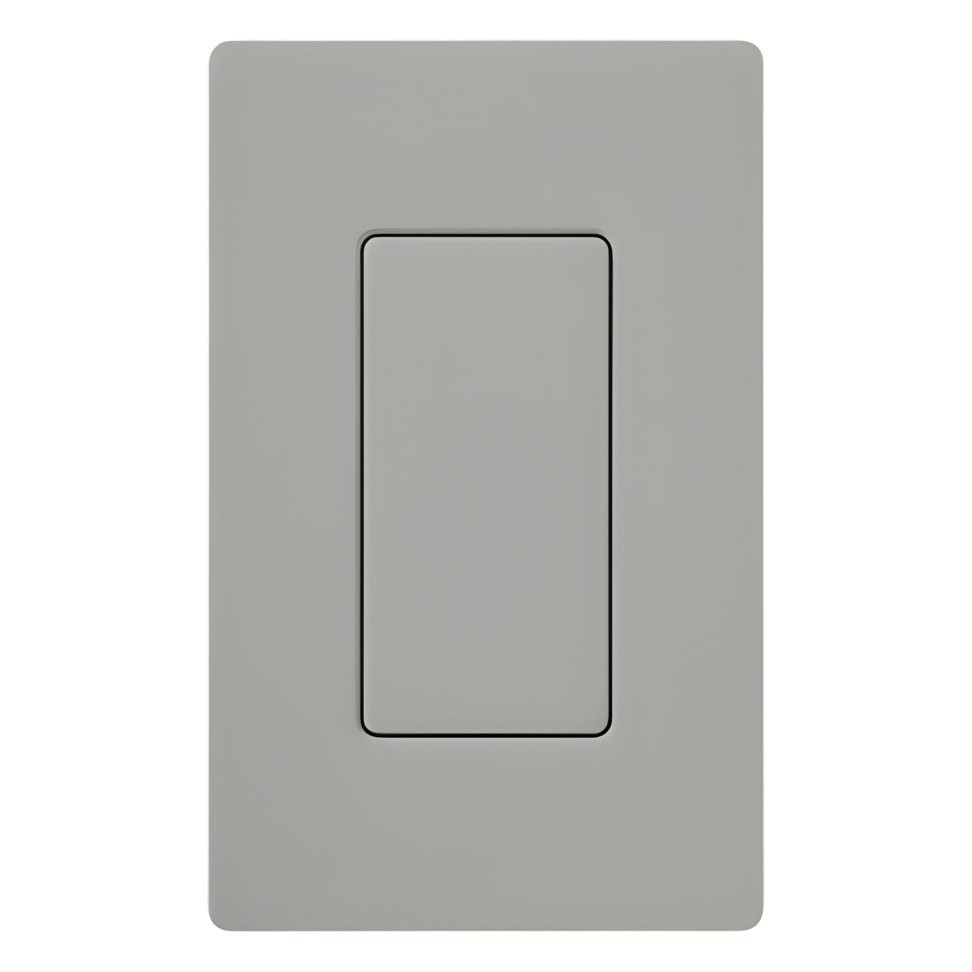 Inserto ciego para placa de pared estilo decorador, acabado brillante en color gris, cubre una apertura sin usar en placas Lutron Claro