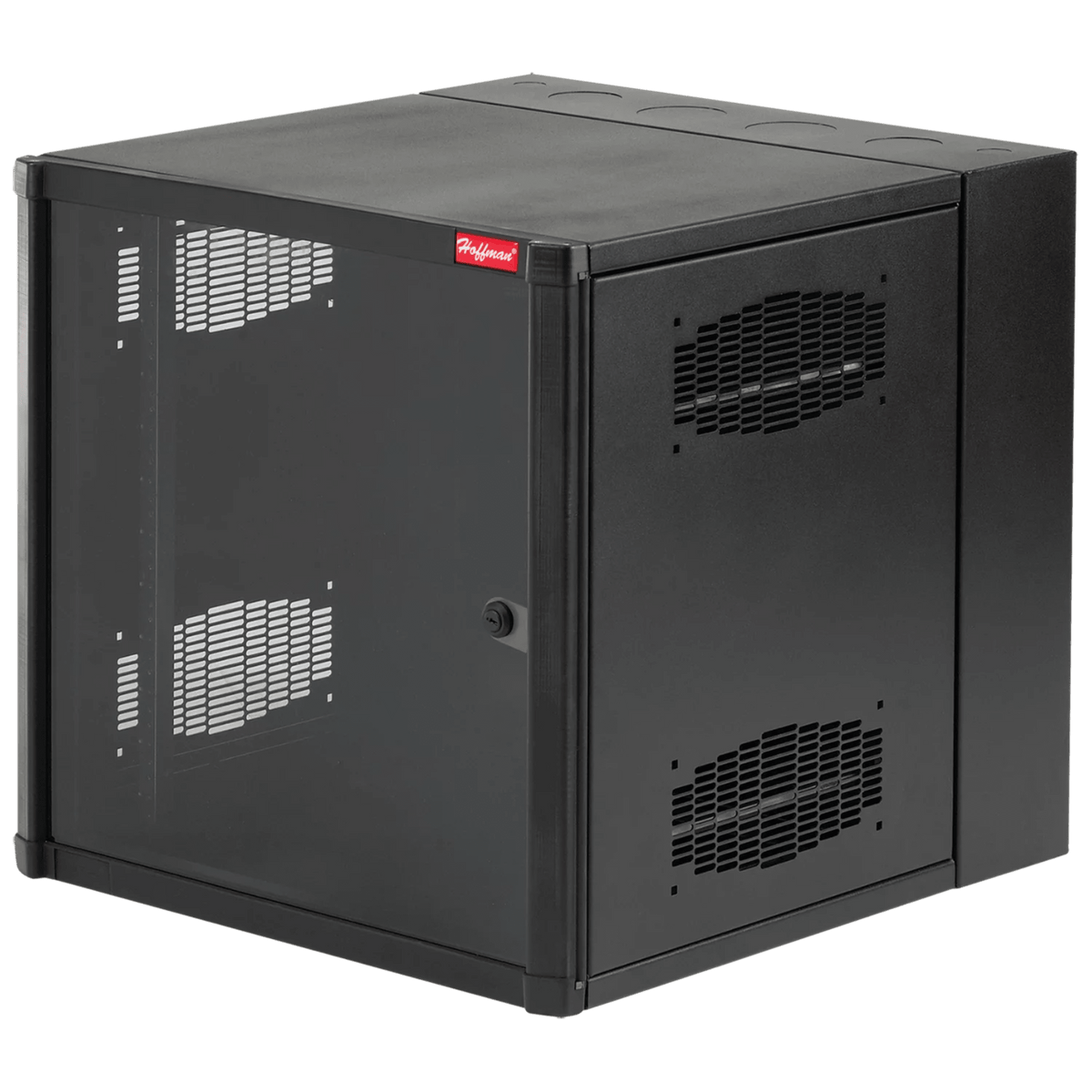 Gabinete AccessPlus de 26 UR Montaje en Pared de 19in, Rieles Numerados y Roscados #10-32, Puerta con Ventana de Seguridad, 600 mm de Ancho, 762 mm de Profundidad, Color Negro