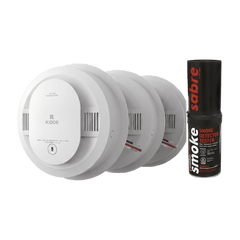 Kit de 20 Detectores de Humo Autónomos KIDDE con Batería 10 Años / Probador SABRE SDI / Fotoeléctrico / Alarma 85 dB