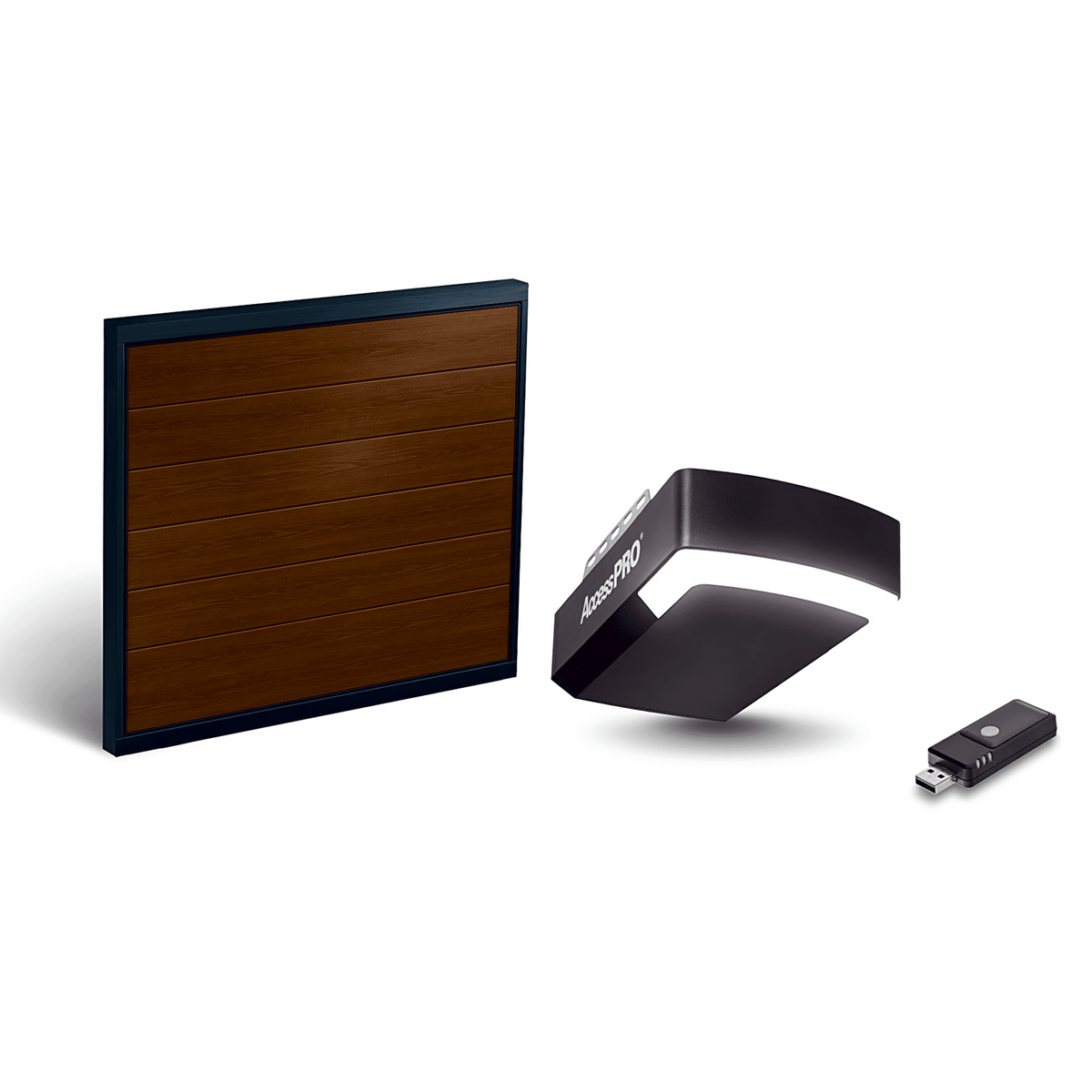 KIT COMPLETO Incluye /Puerta D/ Garage / APDOORB 18x9 Pies / Lisa Linea Central / Imitacion madera / Insulada / Interfase ACCESSWIFI / Extension ACCESSEXTRAILC /Motor FS1000M / 1/2HP / Fuerte/Silencioso/Luz LED/Motor DC .