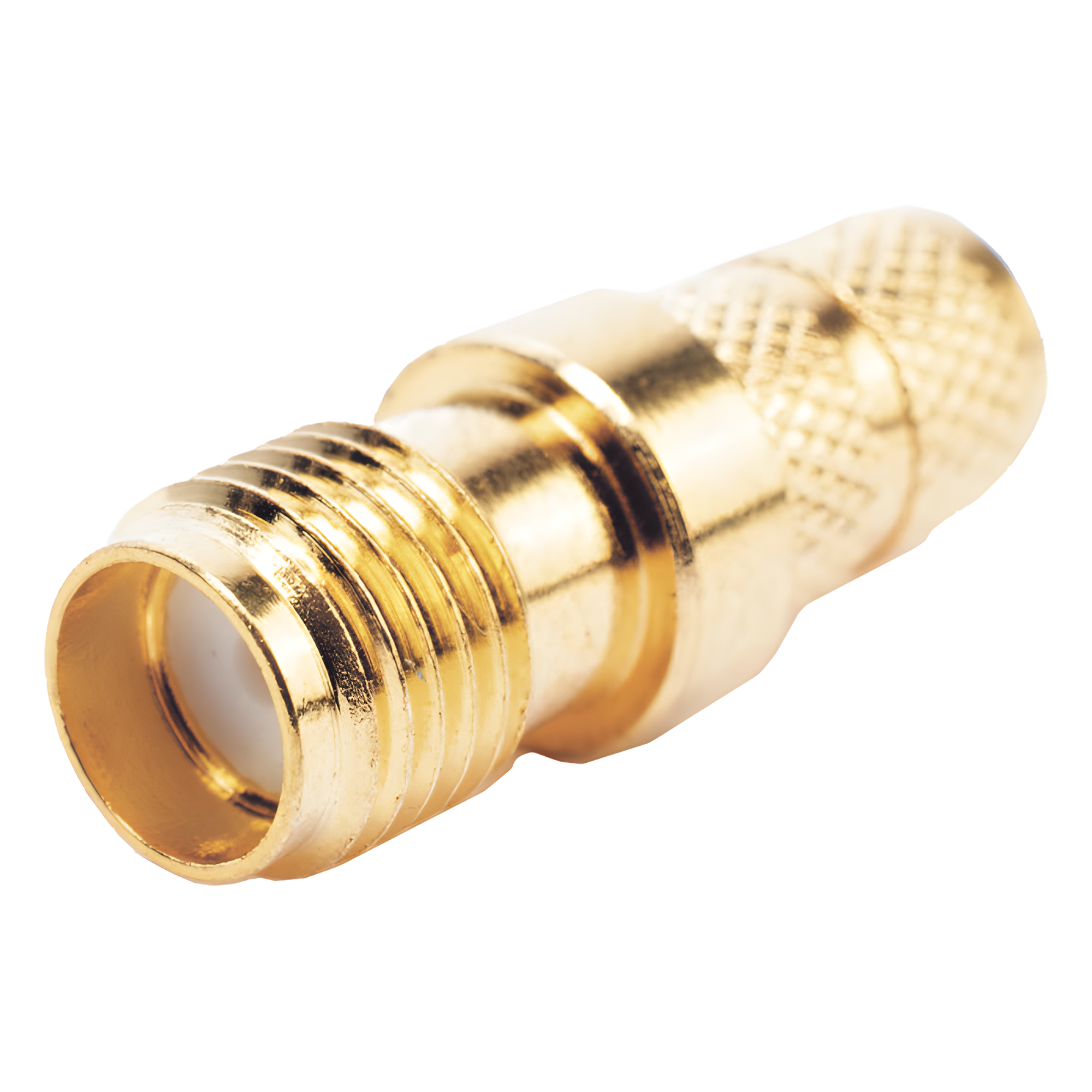 Conector SMA Hembra Inverso de Anillo Plegable para Cable RG-8/X, 9258, LMR-240, LMR-240UF,  LMR-LW240, Oro/Oro/Teflón.