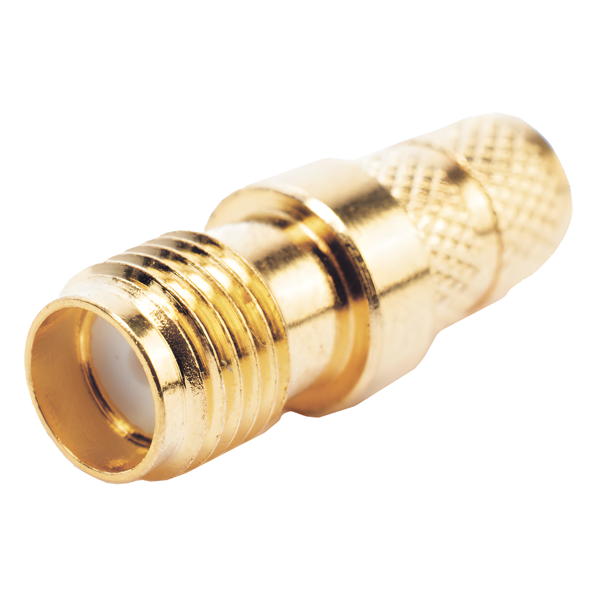 Conector SMA Hembra Inverso de Anillo Plegable para Cable RG-8/X, 9258, LMR-240, LMR-240UF,  LMR-LW240, Oro/Oro/Teflón.