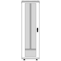 Gabinete Rack 42 Unidades / Piso 19 Pulgadas / Puerta Cristal Templado / Capacidad Carga 1000 Kg / Acero Calibres 16-18-20 / Ventilación Superior / Ruedas y Niveladores / Cerradura Seguridad