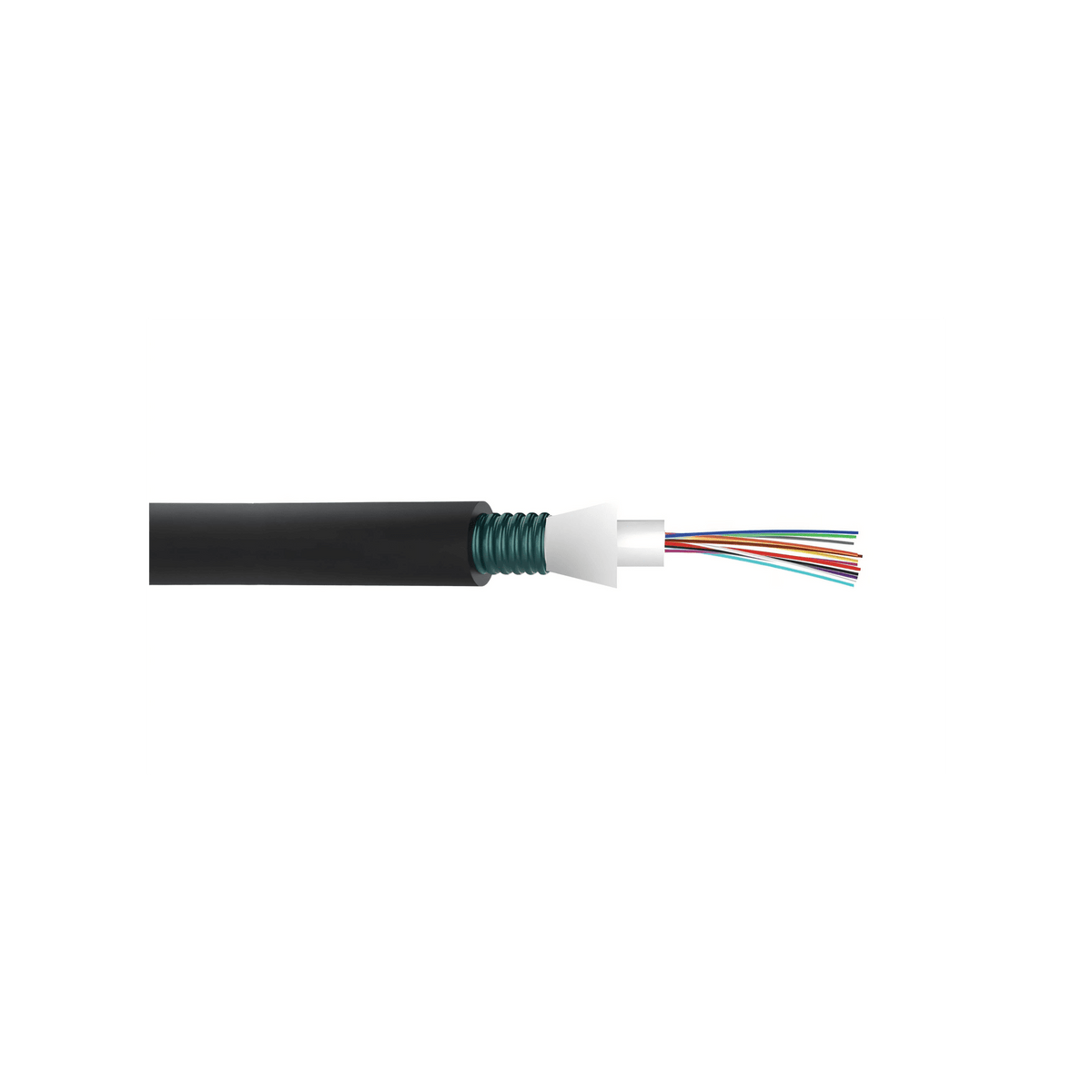 Cable de Fibra Óptica de 24 Hilos, Monomodo OS2, Interior/Exterior, Armada, Loose Tube 250um, OFCP (Plenum), Precio Por Metro