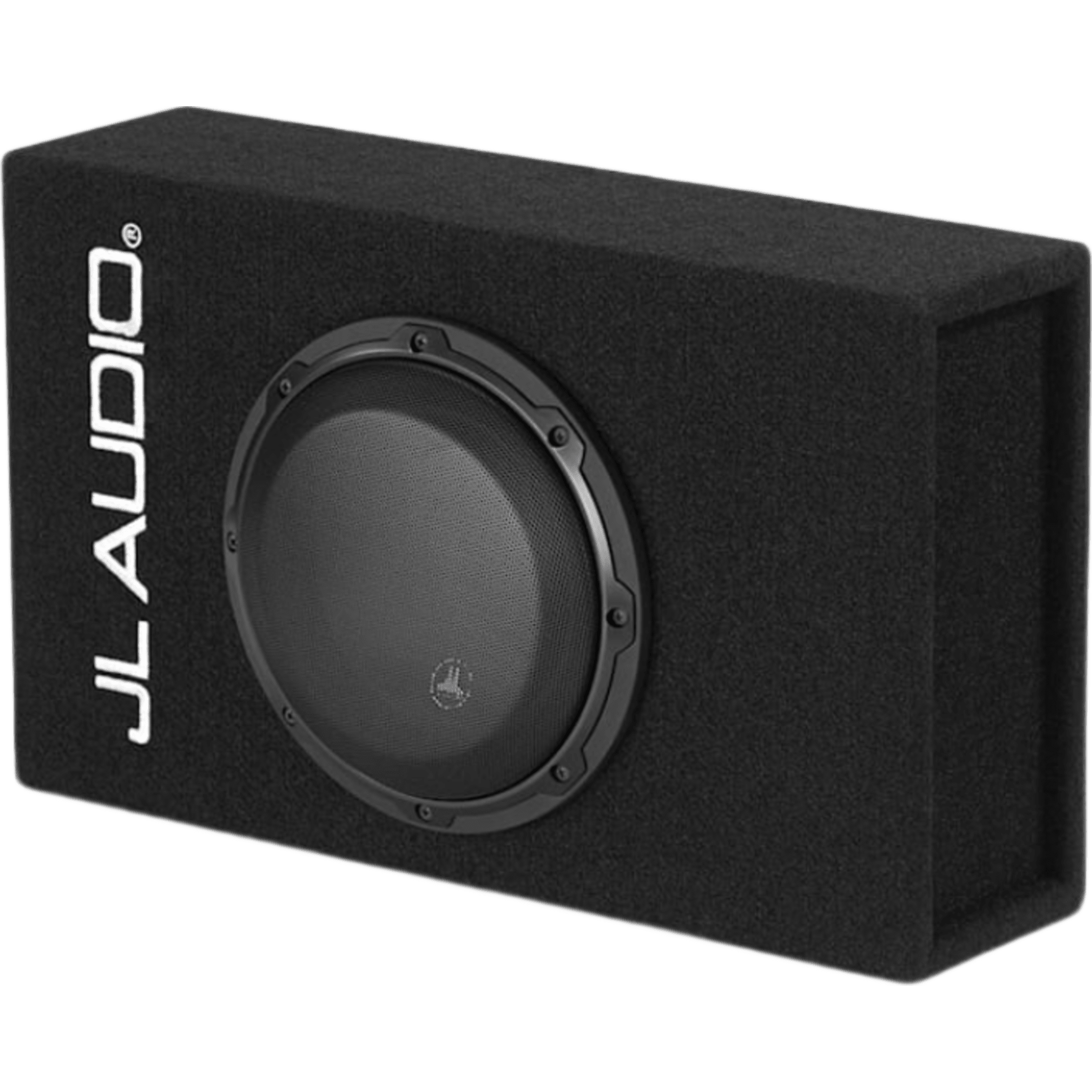 Subwoofer Amplificado para Coche / 8″ (20.3 cm) / Amplificador Integrado 250 W RMS / Impedancia 0.4 &Omega; o 0.2 &Omega; / Carcasa con Puertos / Rejillas Incluidas / JL Audio MicroSub+ W3v3