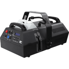 Máquina de Humo Profesional / 1500W / Salida Máxima 26,600 pies cúbicos por minuto / Distancia de Rocío 6 m (19.7 ft) / Ángulo de Rocío 0-130° Ajustable / Control DMX512 e Inalámbrico / Tanque 4.0 L / P