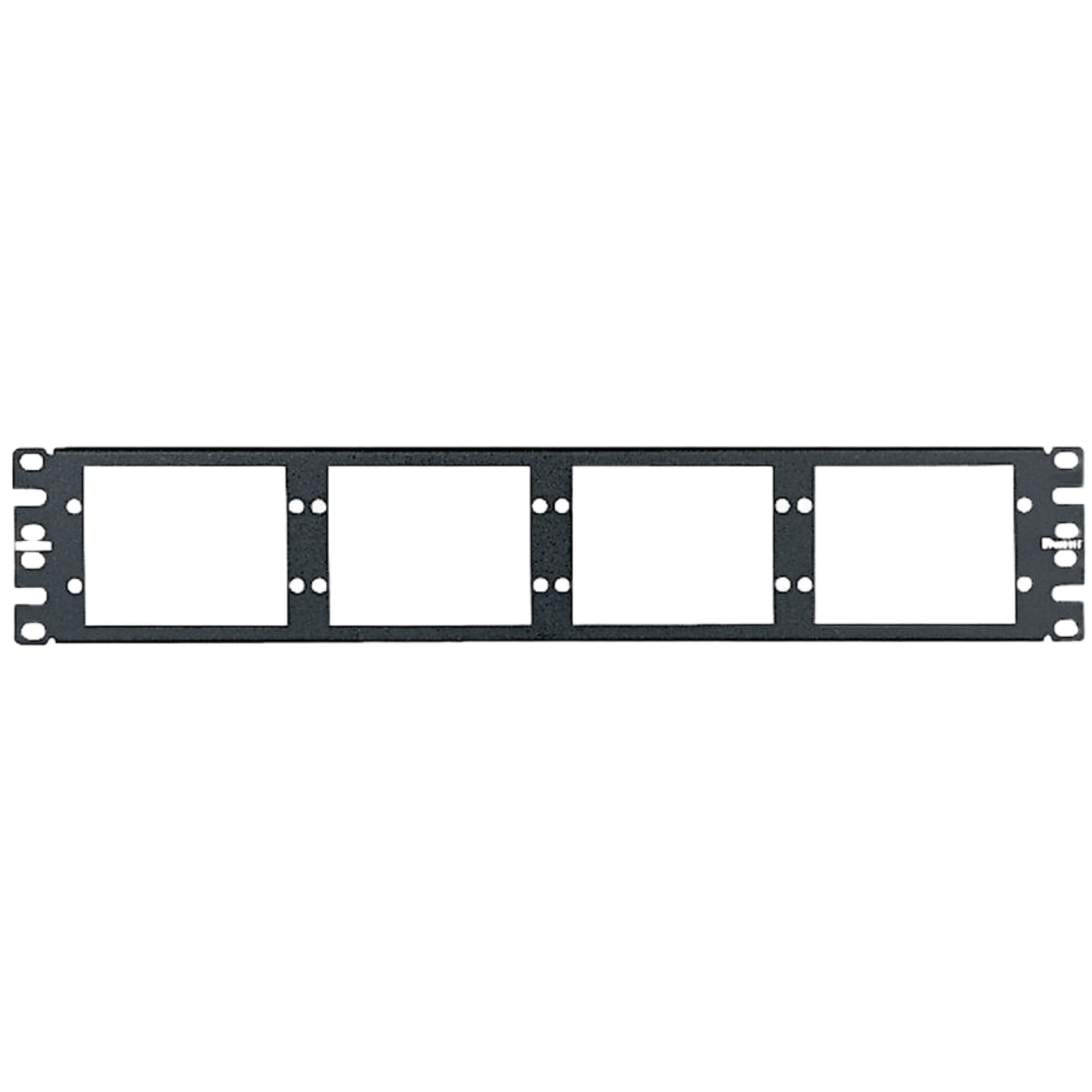 Patch Panel de Fibra Óptica, Para 8 Placas Acopladoras FAP o FMP, Color Negro, 2UR
