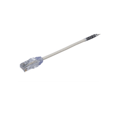 Cable de Parcheo TX6, UTP Cat6, Diámetro Reducido (28AWG), Color Blanco Mate, 7.62 Metros (25 Pies)