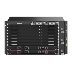 Chassis Optical Line Terminal (OLT) / 7 Slots de Servicio / 160 Gbit/s por Slot / GPON 2.5Gbps + XGS-PON 10Gbps / Gestión Centralizada DPMS / 1:256 Split Ratio / Dual Main Control Redundante / L2+L3 Avanzado