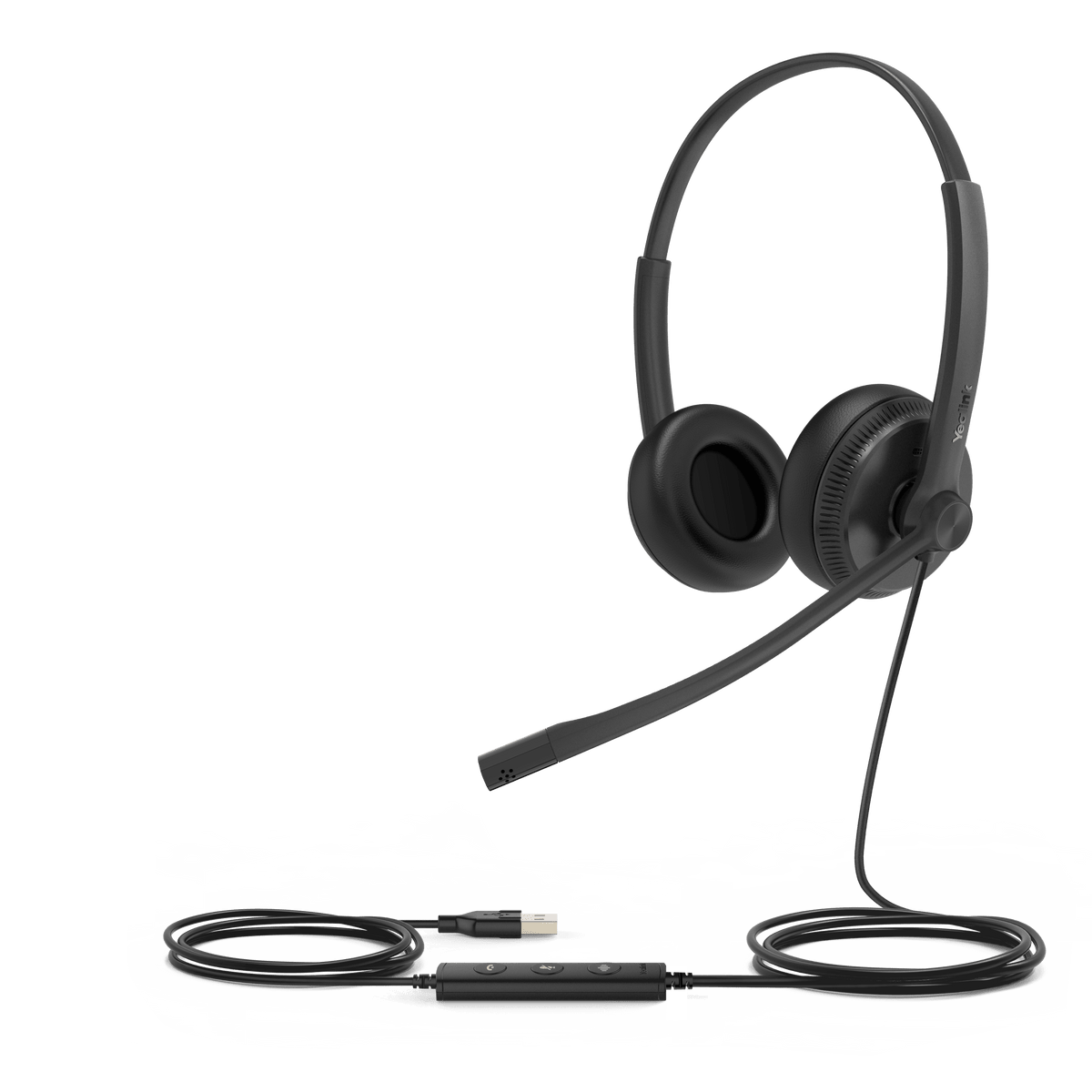 Diadema Alámbrica UH34 Dual de Yealink USB Compatible con Teléfonos IP y Computadoras.