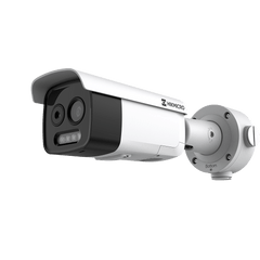 HIKMICRO Cámara Bala Dual Térmica y Óptica/ 5MP Óptica + 256×192 Térmica / IA para Detección Humana 84m y Vehicular 210m / Alarma por Temperatura -20°C a 150°C / Detección de Fuego y Fu