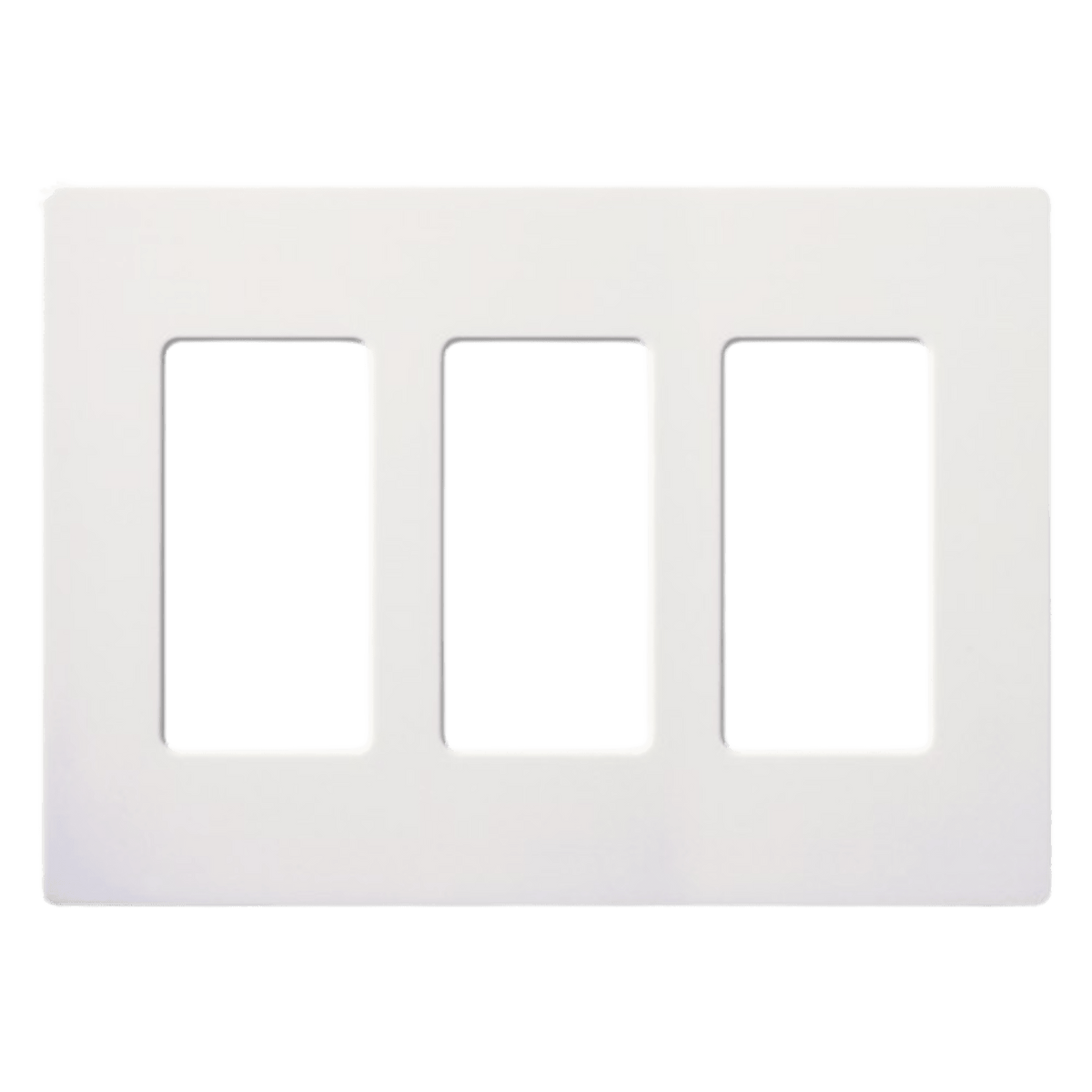 Tapa Color Blanco para interruptor o dimmer Lutron, 3 gang, limpio y moderno