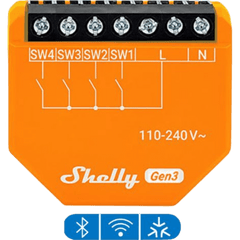 Controlador de Cuatro Entradas Digitales / WIFI/ Residencial / Nube P2P y control local / Google Nest / Alexa