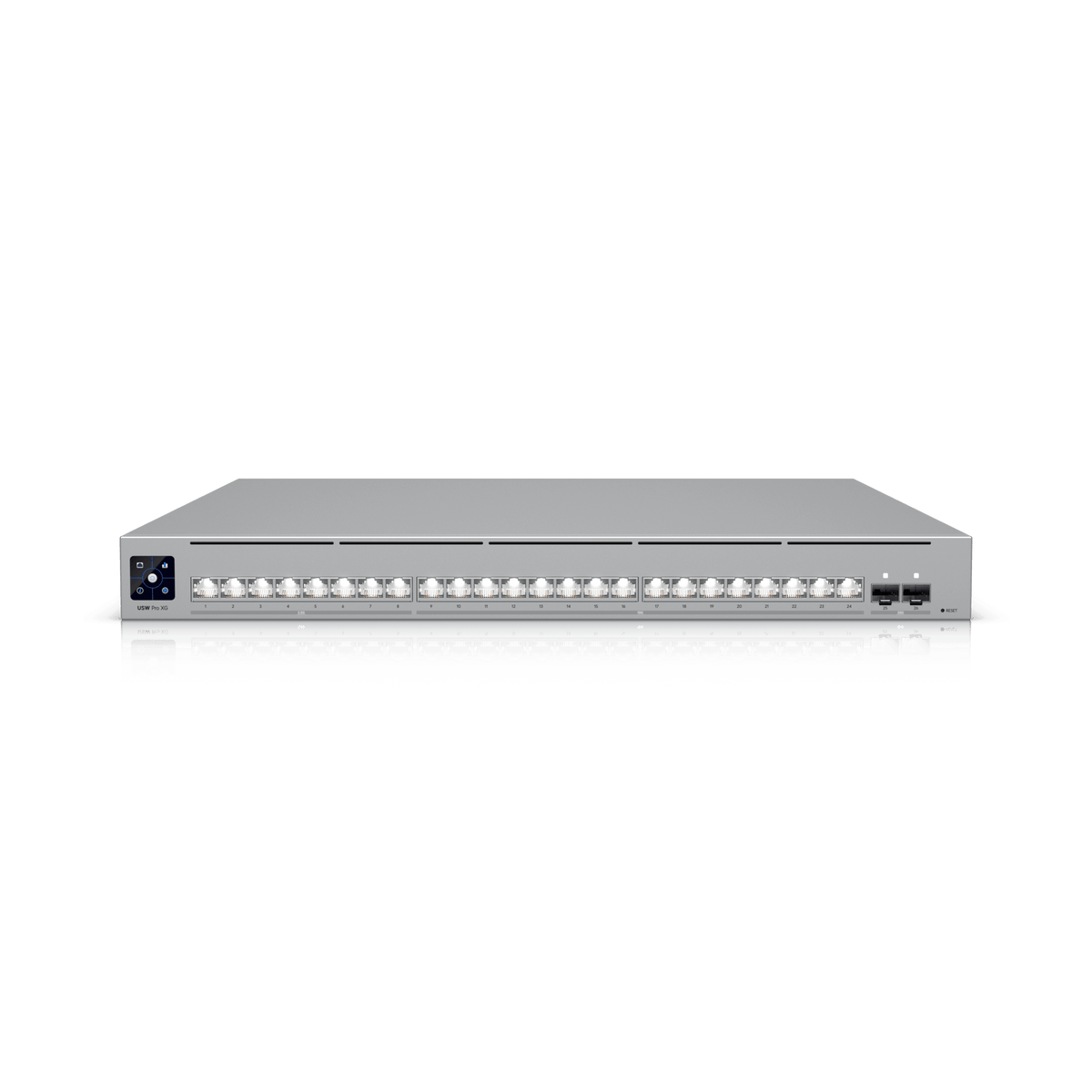 UniFi Switch USW-Pro-XG-24 / Capa 3 / 24 puertos  (16 × 10 GbE, 8 × 2,5 GbE) + 2 puertos SFP28 25 G