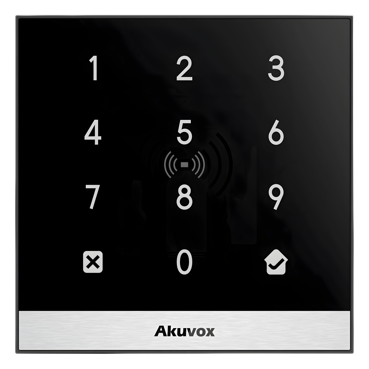 Teclado de Control de Acceso + Bracket de Instalación / Administración 100% en la Nube / Interfaz WEB / POE / Lector Prox 125 kHz / MIFARE 13.56MHz / NFC / APP Smart Plus / Control de 1 Puerta / PIN Para Visitas / IP65