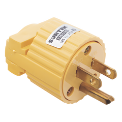 Clavija con Abrazadera Plástica Aterrizada  / 127 V CA 15 A Max.  / Fabricada en Plastico ABS.