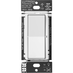 Interruptor de pared inteligente Claro on/off, 120 V con neutro, 5 A en LED y 600 W incandescente, funciona con control Pico y Smart Hub Caseta Wireless, color blanco