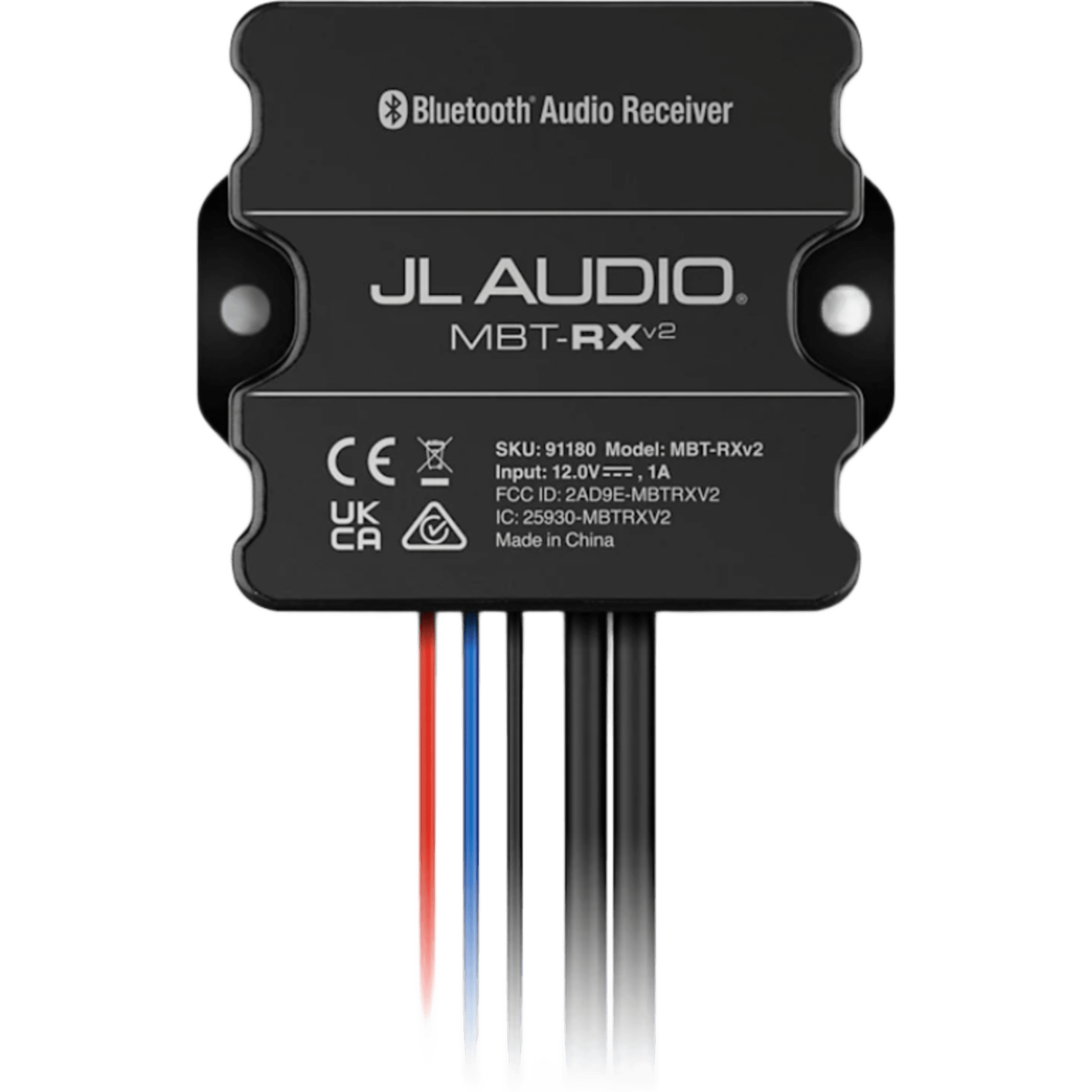 Receptor Resistente a la Intemperie / Bluetooth / IPX7 / Dimensiones 58 x 67 x 20 mm (2.28 x 2.64 x 0.79 in) / Alimentación 10-16 V CC / Alcance Bluetooth hasta 11 m (35 ft) / Salida Pre-out RCA y Línea / Tecnología Multi-Zone