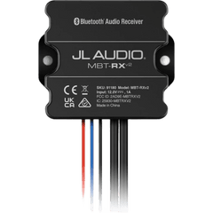 Receptor Resistente a la Intemperie / Bluetooth / IPX7 / Dimensiones 58 x 67 x 20 mm (2.28 x 2.64 x 0.79 in) / Alimentación 10-16 V CC / Alcance Bluetooth hasta 11 m (35 ft) / Salida Pre-out RCA y Línea / Tecnología Multi-Zone