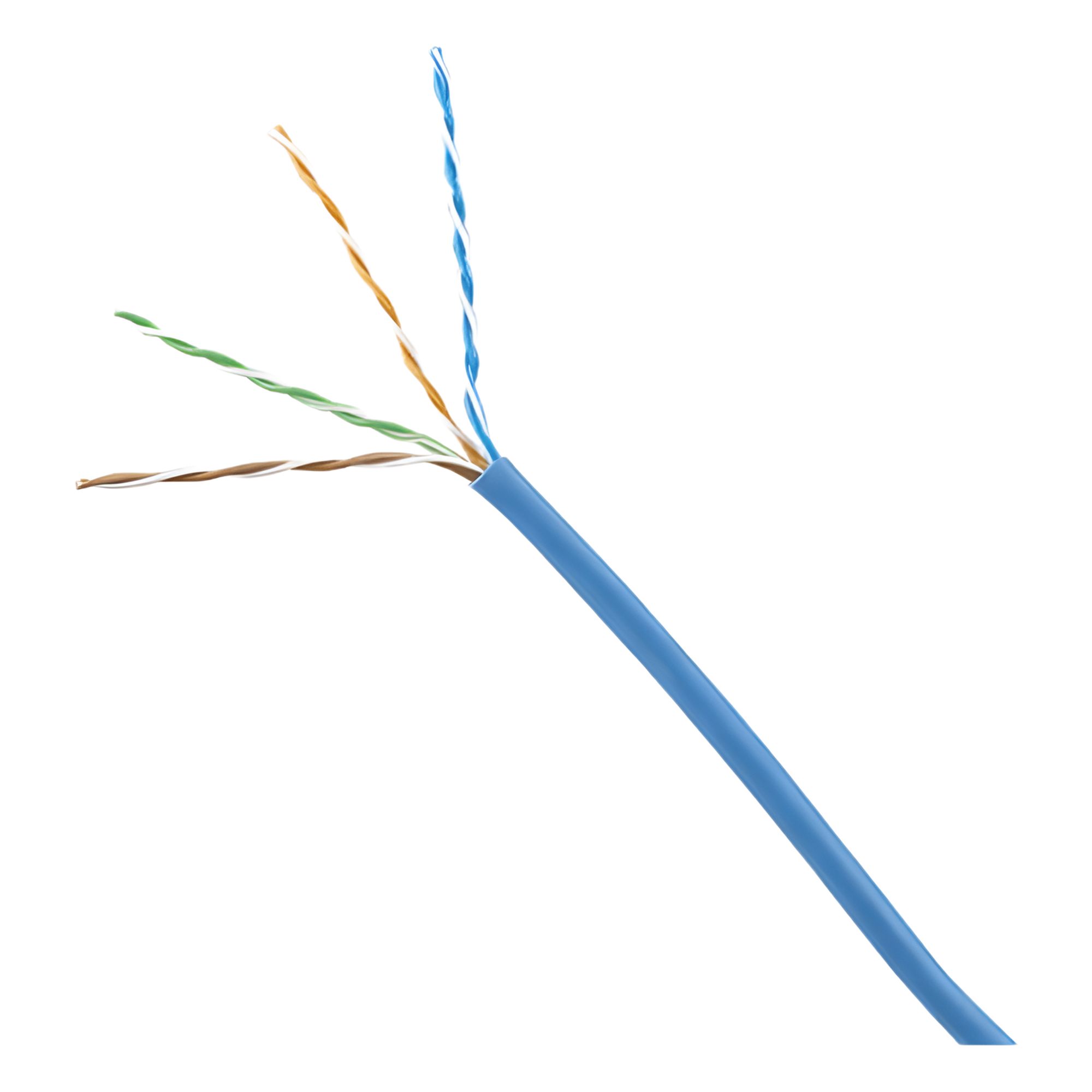 Bobina de Cable UTP 305 Metros (1000 Pies) de Cobre, Azul, Categoría 6 (24 AWG), 1000Mbps, LSZH (Bajo Humo, Cero Halógenos), de 4 Pares