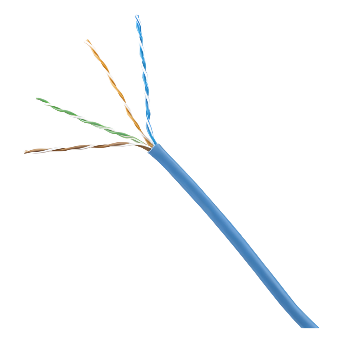 Bobina de Cable UTP 305 Metros (1000 Pies) de Cobre, Azul, Categoría 6 (24 AWG), 1000Mbps, LSZH (Bajo Humo, Cero Halógenos), de 4 Pares