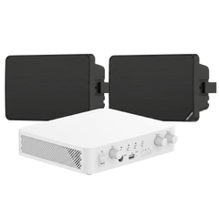 Kit de Audio | 70/100V | 2 Altavoces de pared | Bluetooth | Color Negro | Hik-Connect