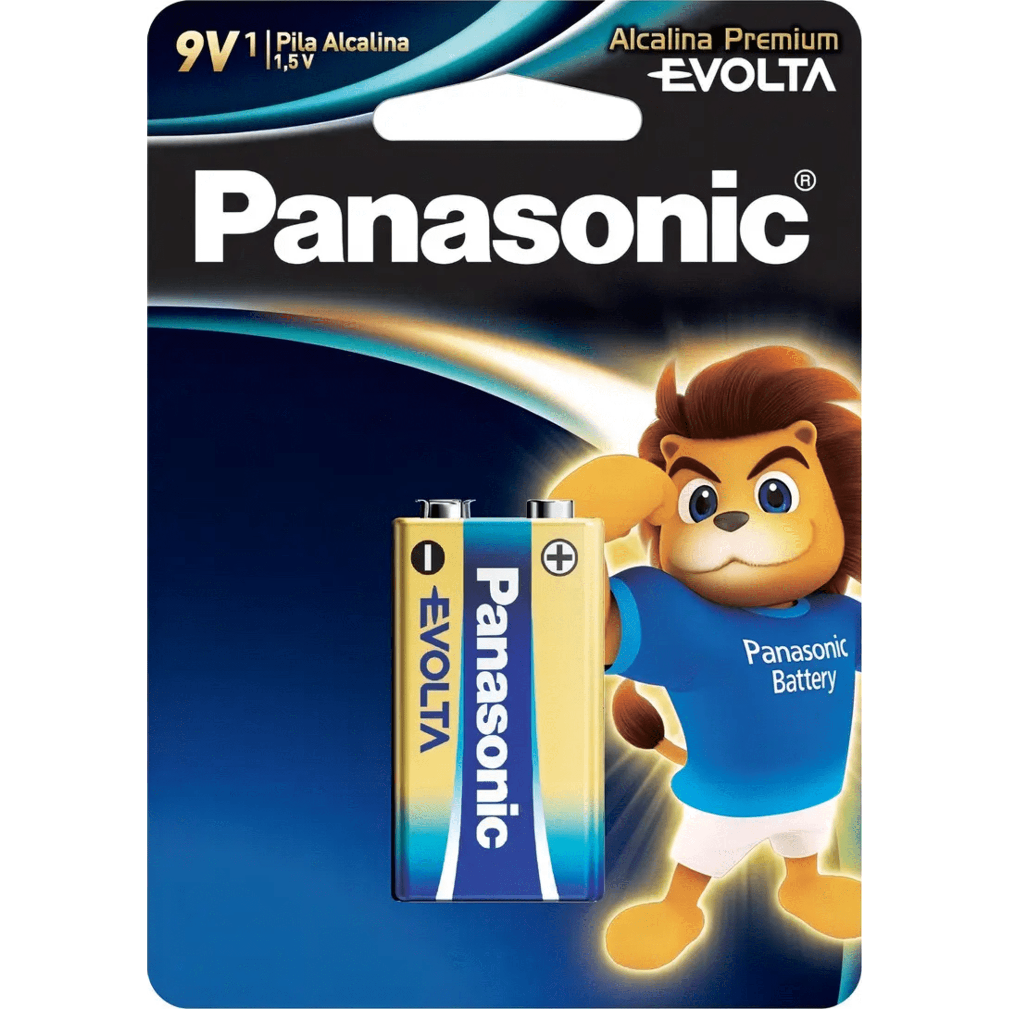 Batería Alcalina 9V / Panasonic Evolta 6LR61EGL / Alta Densidad / Anti-Leak / Blíster Individual