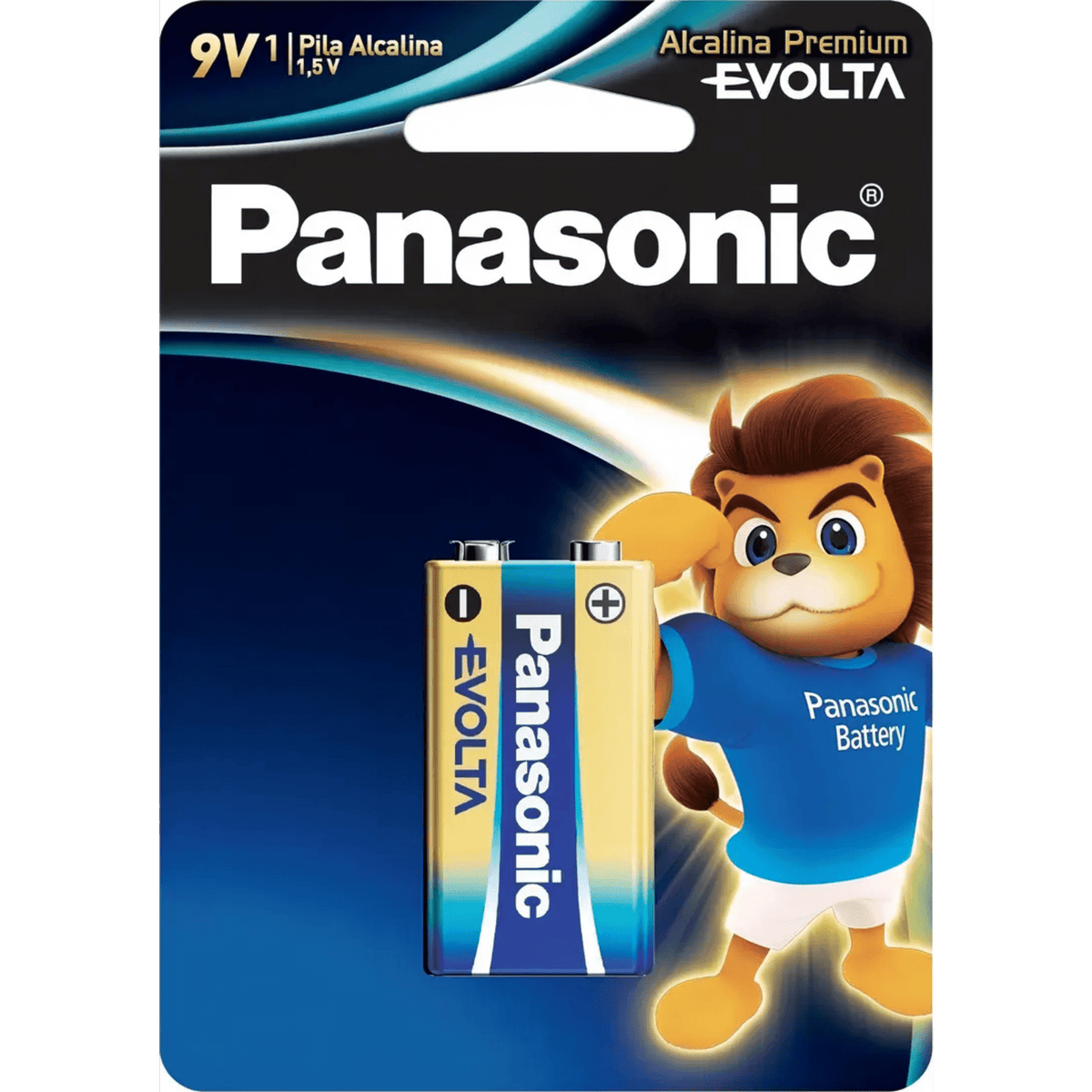Batería Alcalina 9V / Panasonic Evolta 6LR61EGL / Alta Densidad / Anti-Leak / Blíster Individual
