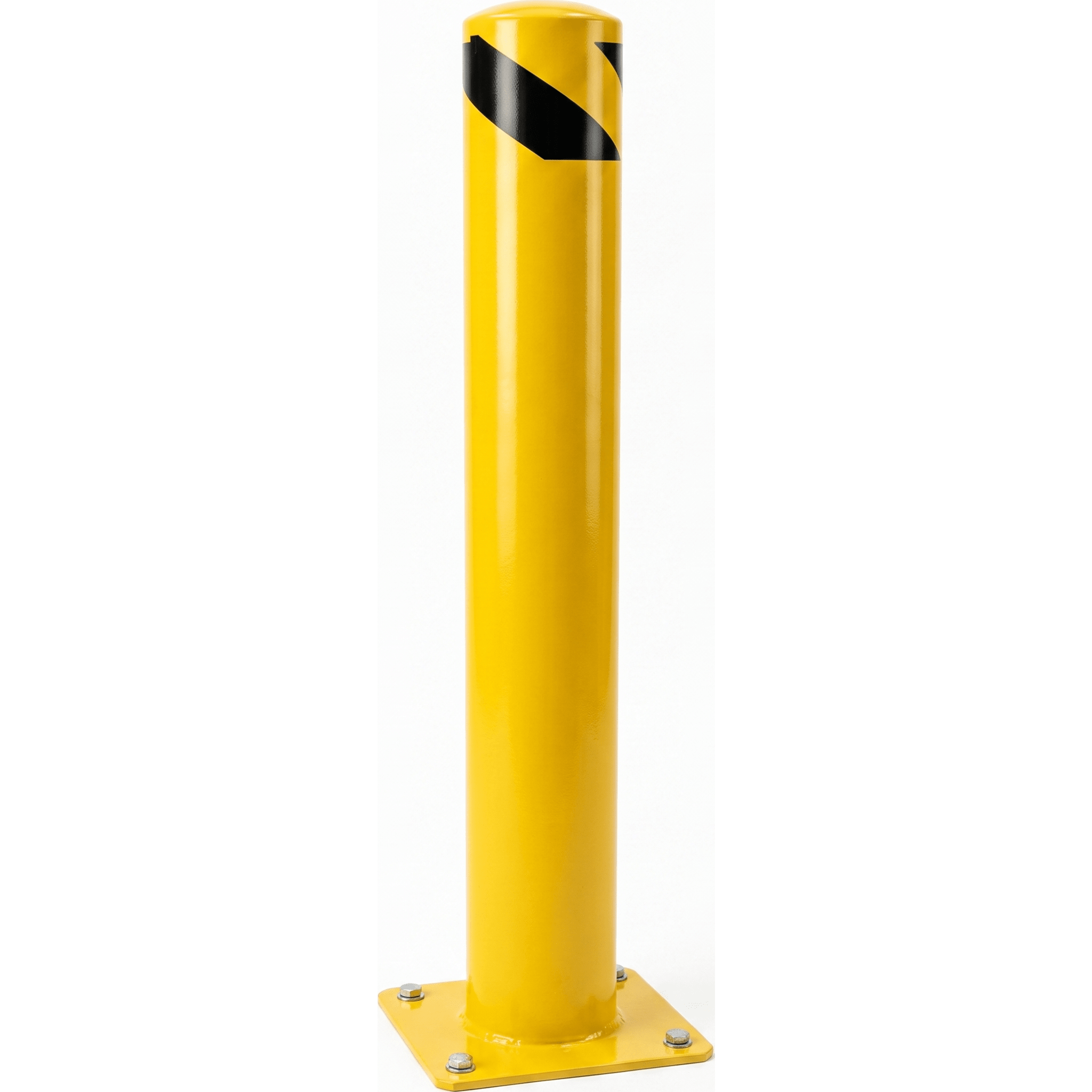 Bolardo Fijo de Acero / Diámetro 114 mm x Altura 1250 mm x Pared 2 mm / Base Soldada 150 x 150 mm / Pintura en Polvo
