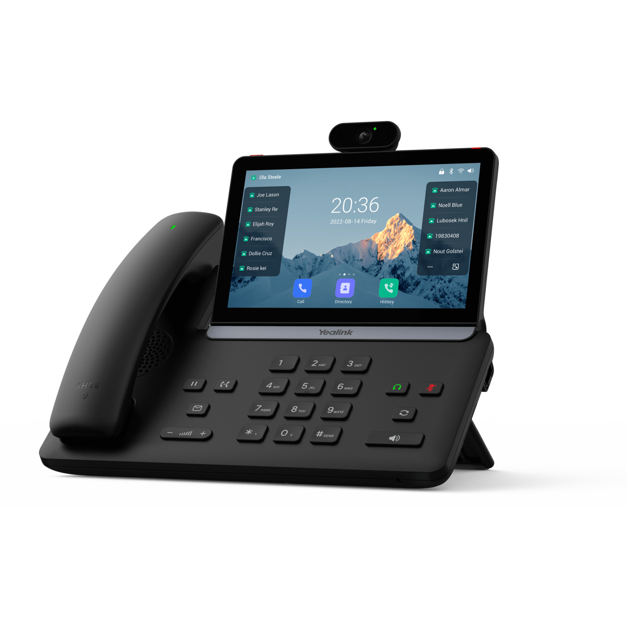 Teléfono IP Inteligente Yealink SIP-T88V Pro con Cámara HD y Auricular Bluetooth Inalámbrico