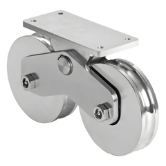Rueda Doble de 16 cm / Capacidad Para Puertas de hasta 1920 kg / Canal Tipo "U"