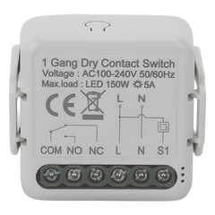 ZigBee Modulo switch relevador salida de Contacto Seco /  100-240V / 5A / 150W LED