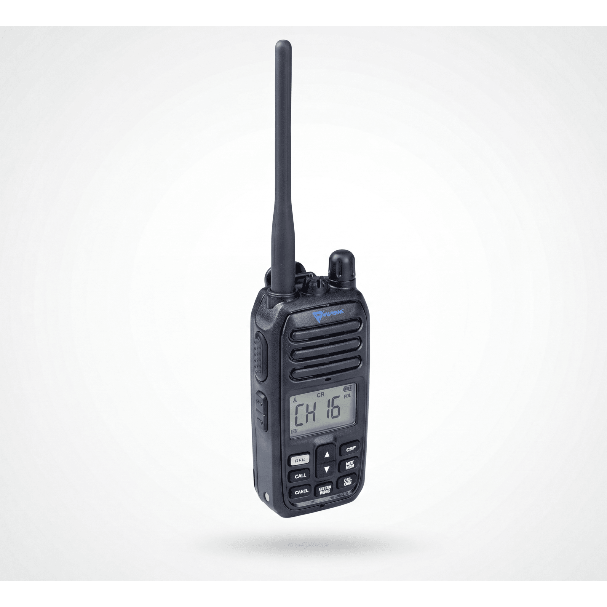 Radio Portátil Marino VHF / Sumergible IP67 / Luz Activada por Agua / NRC Reducción de Ruido / Dual-Watch / 5W / FM (F3E)