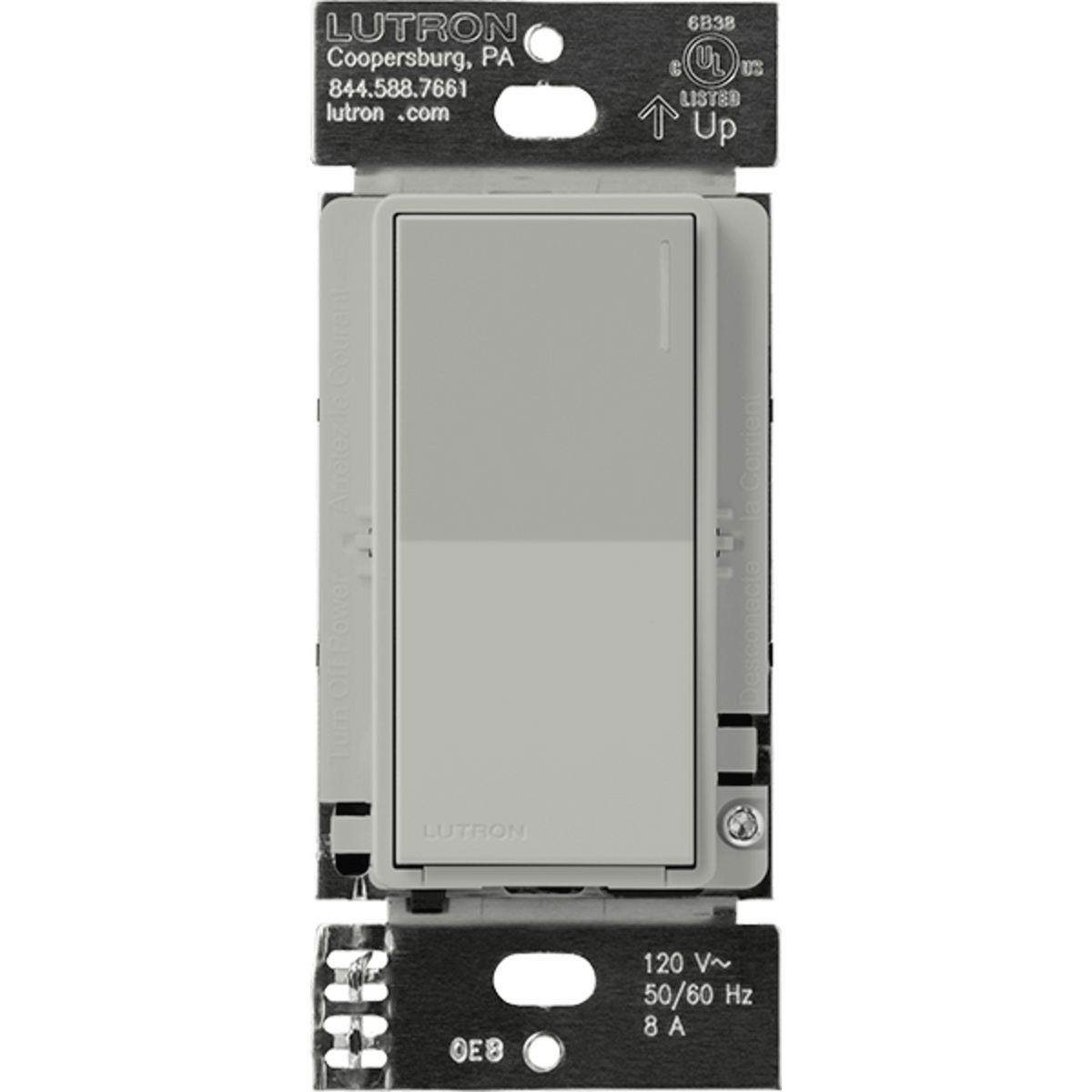 (RadioRa3) Apagador Sunnata color blanco para linea Radio Ra3, 8A de iluminacion, 5.8A Motor