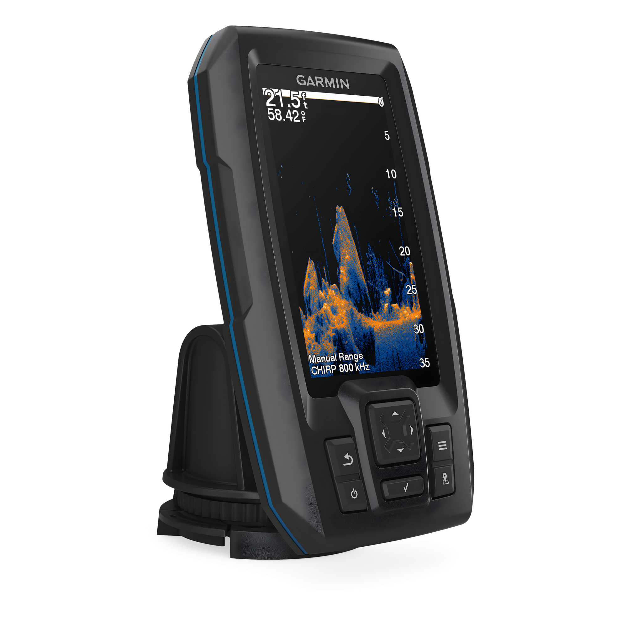 Ecosonda GPS / Pantalla 4.3 in / CHIRP + ClearVu / QuickDraw Contours / 7 Paletas Vivid / IPX7