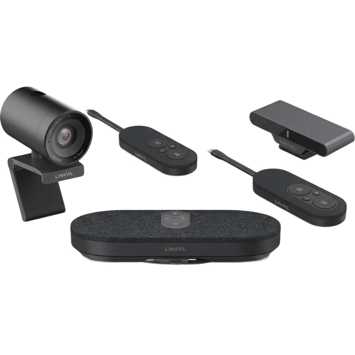 Kit Videoconferencia 4K Todo en Uno / Cámara 8MP + Altavoz 3W / Micrófono 8 Filas / USB Type-C BYOD / Transmisión Inalámbrica 4K / Incluye 2 Pods de Compartición de Pantalla CP20L / Salas hasta 32 m² (344 ft²)