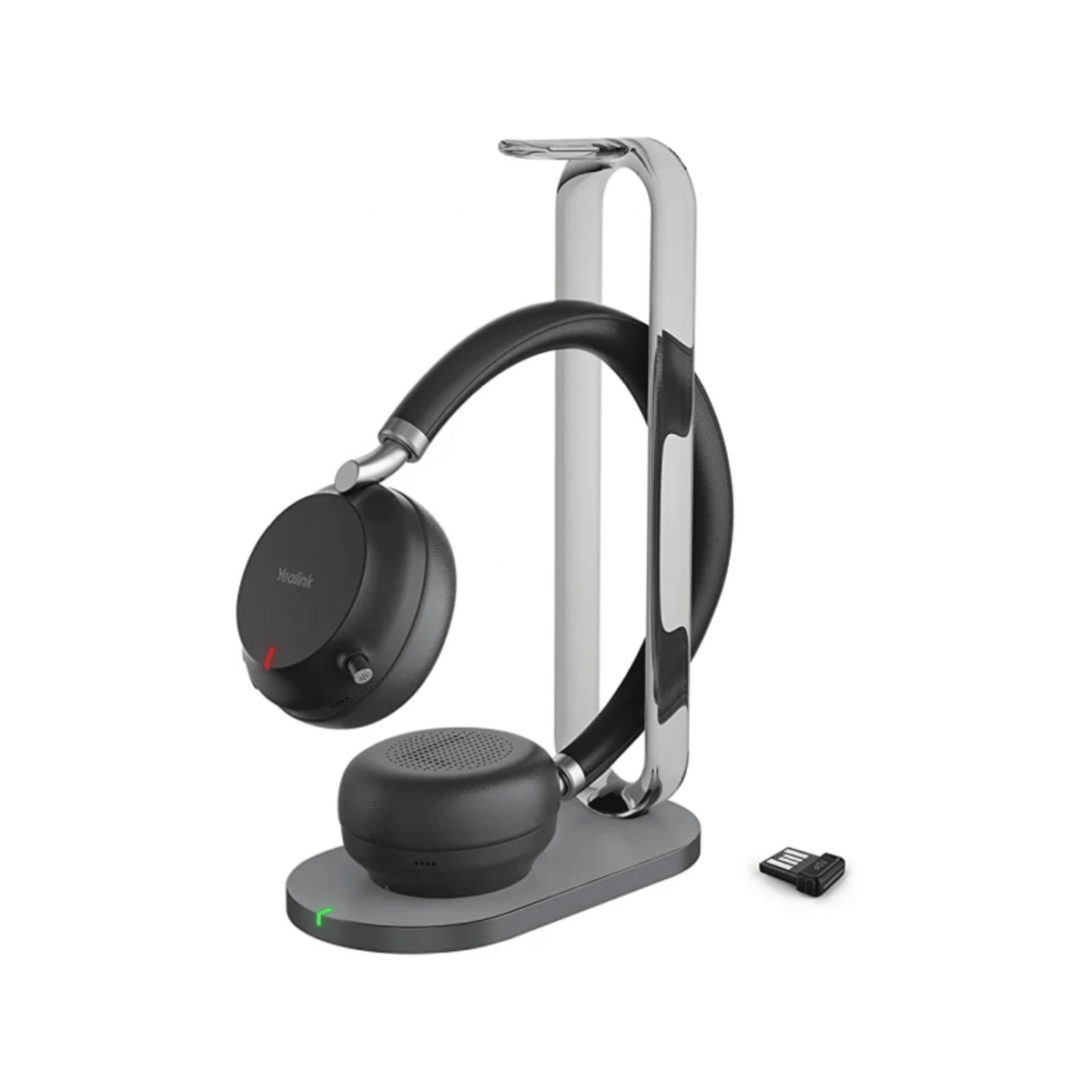 Diadema Inalambrica BH76 Plus With Charging Stand UC Black USB C/A de Yealink con ANC Híbrida y Estación de Carga Premium