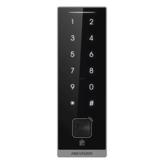 Teclado Esclavo con Lector de Tarjetas Virtuales Bluetooth y Códigos QR / Tarjetas MIFARE y PROX EM / Contraseñas / RS-485 Wiegand OSDP / Frecuencias 13.56 MHz y 125 KHz / Autenticación Tarjeta PIN QR Bluetooth / Táctil