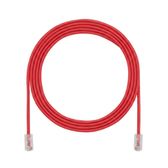 Cable de Parcheo UTP, Cat6A, 24 AWG, CM, Color Rojo, 6.71 Metros (22 Pies)