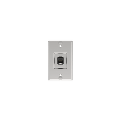 Placa de Pared Telefónica, Salida de 1 Puerto Keystone, Con Jack Cat5e Estilo TP, de Acero Inoxidable